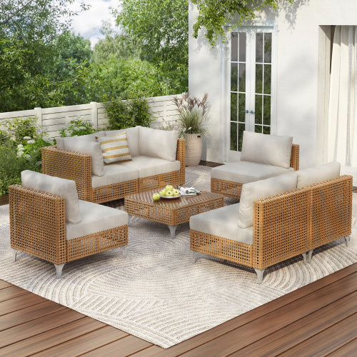 7-Piece Wicker Outdoor Conversation Set - image 3