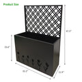 Metal Garden Trellis Panel - Cream White