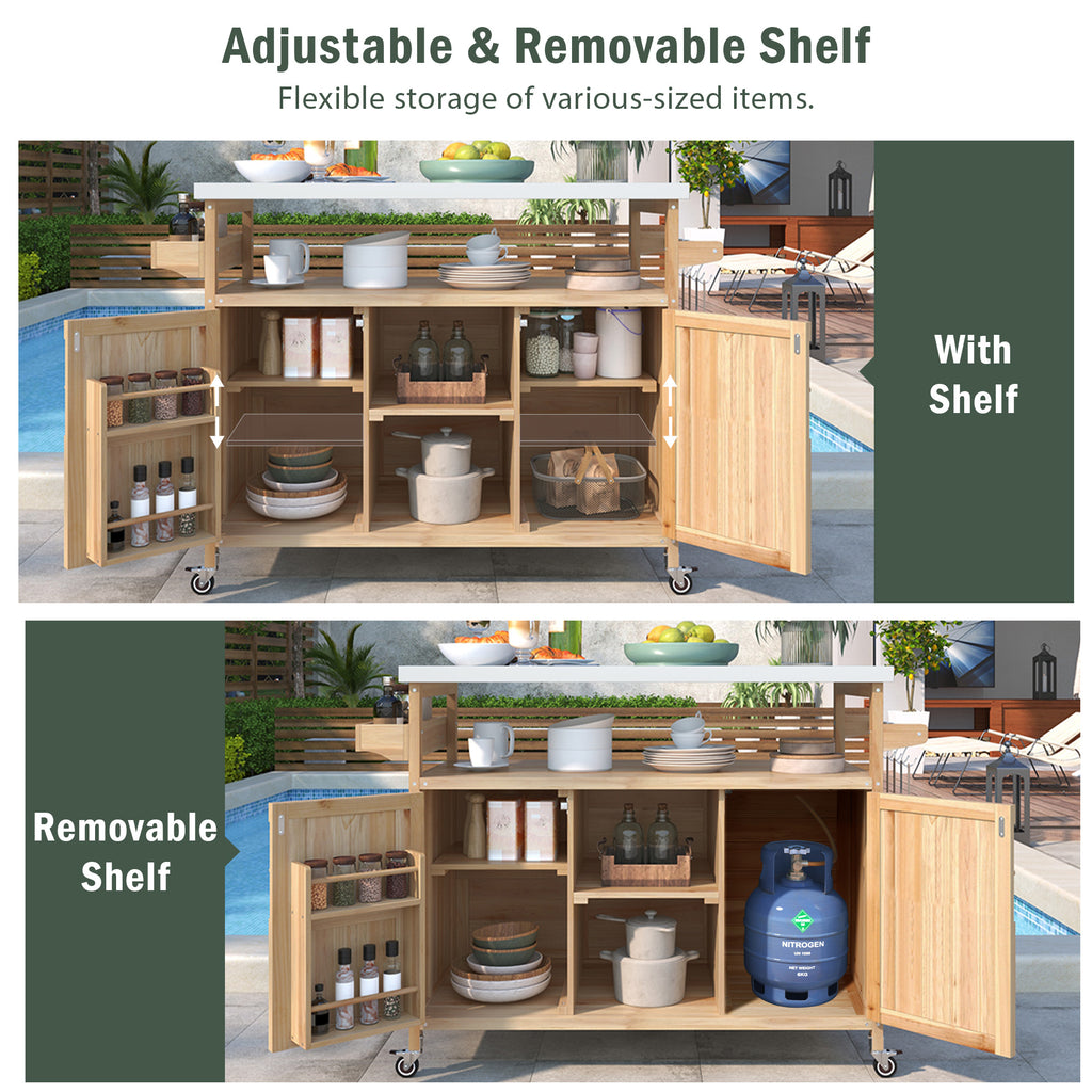 K&K Farmhouse Outdoor Kitchen Island detail