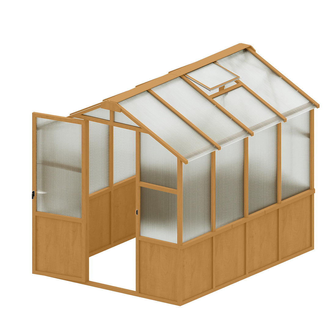 Outluma 6 x 8 Wood Greenhouse with Polycarbonate Panels