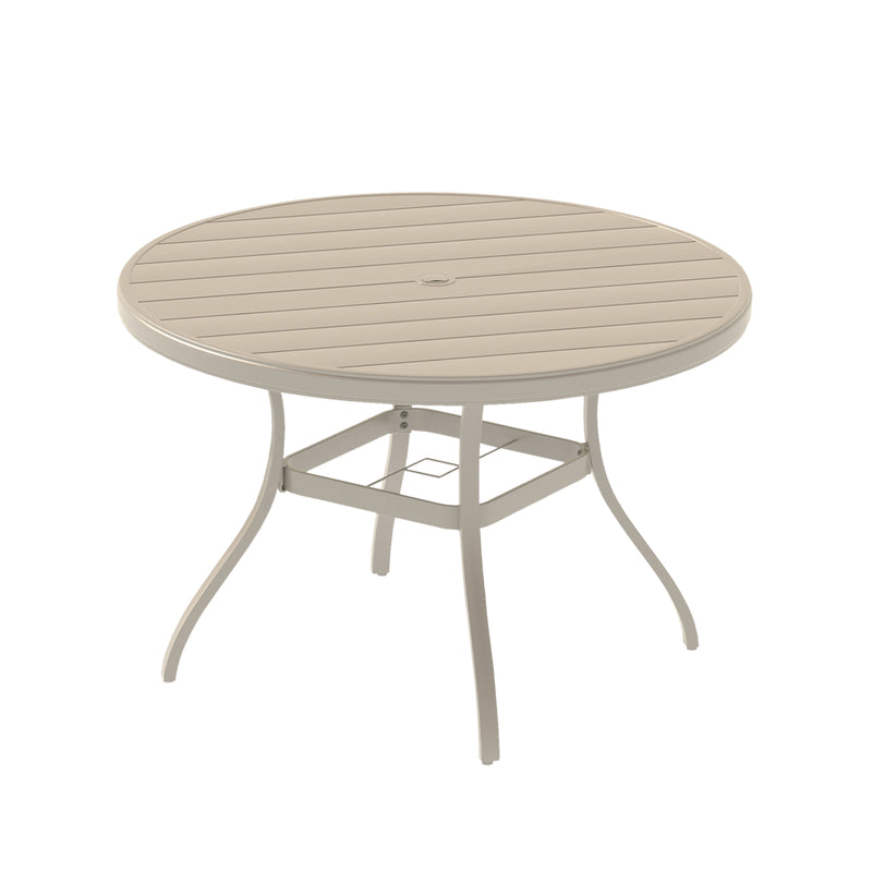 Outluma Round Metal Patio Dining Table - Sandstone