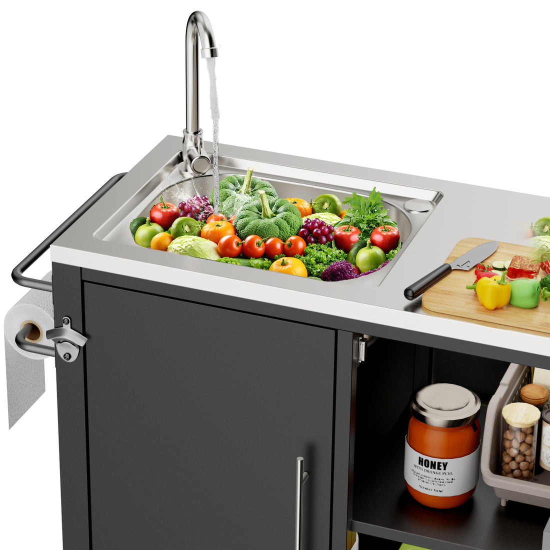 Outluma Outdoor Grill Table with Stainless Sink