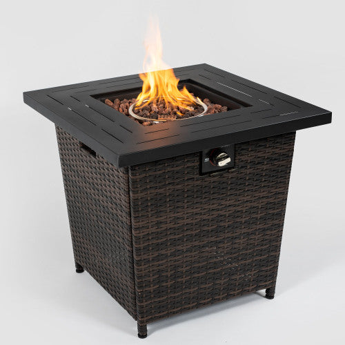 28-Inch Square 50,000 BTU Propane Fire Pit Table - image 4