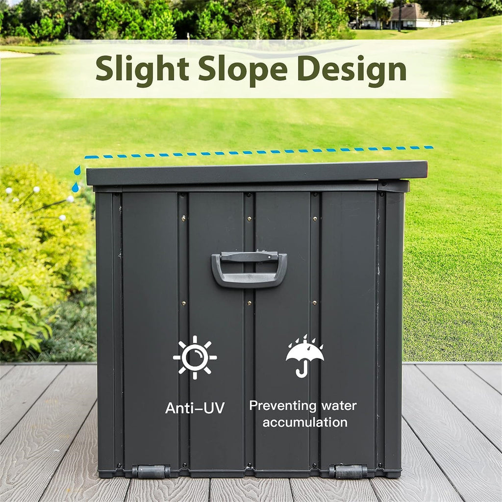 160 Gallon Steel Deck Box detail