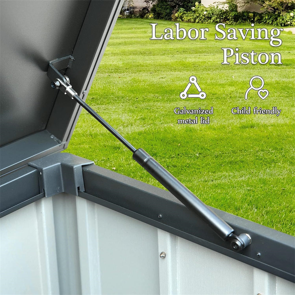 160 Gallon Steel Deck Box detail