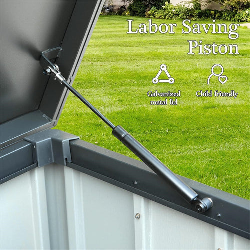 160 Gallon Steel Deck Box detail