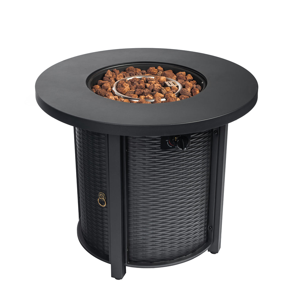 Fire pit table ignition detail