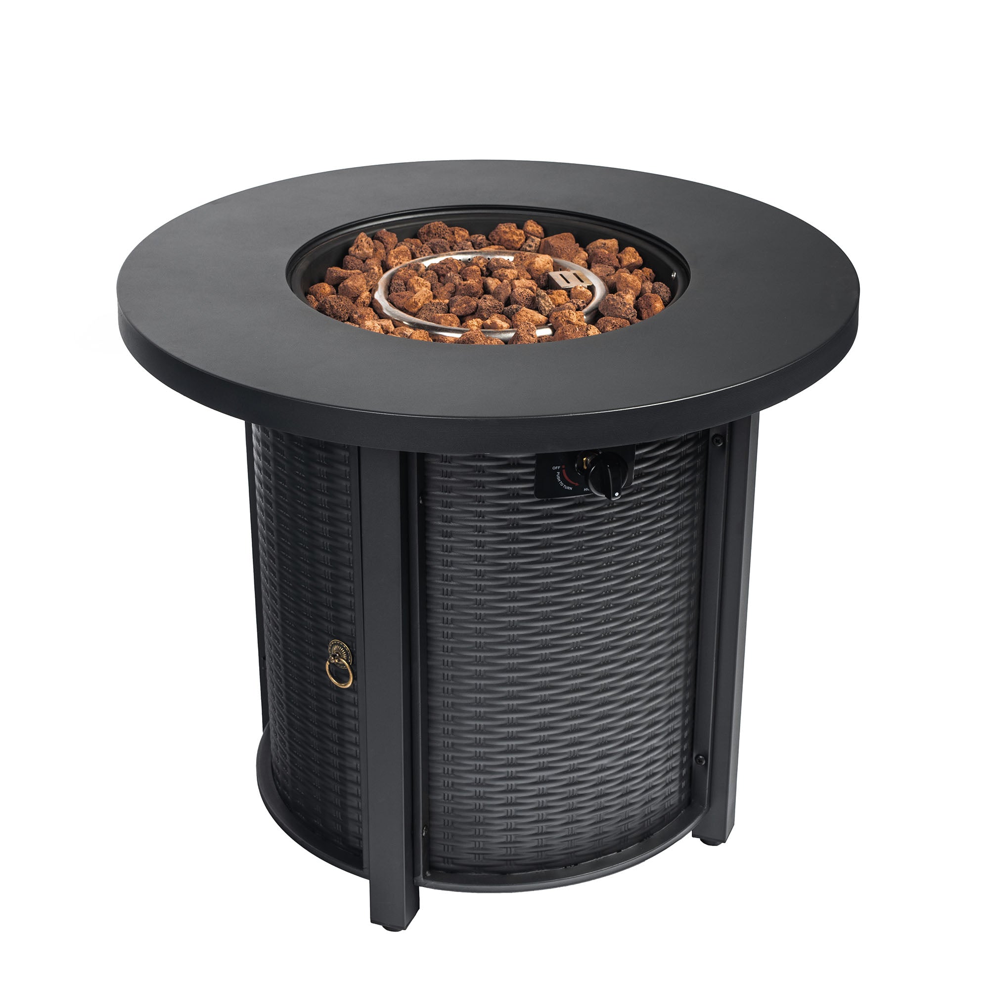 Fire pit table ignition detail
