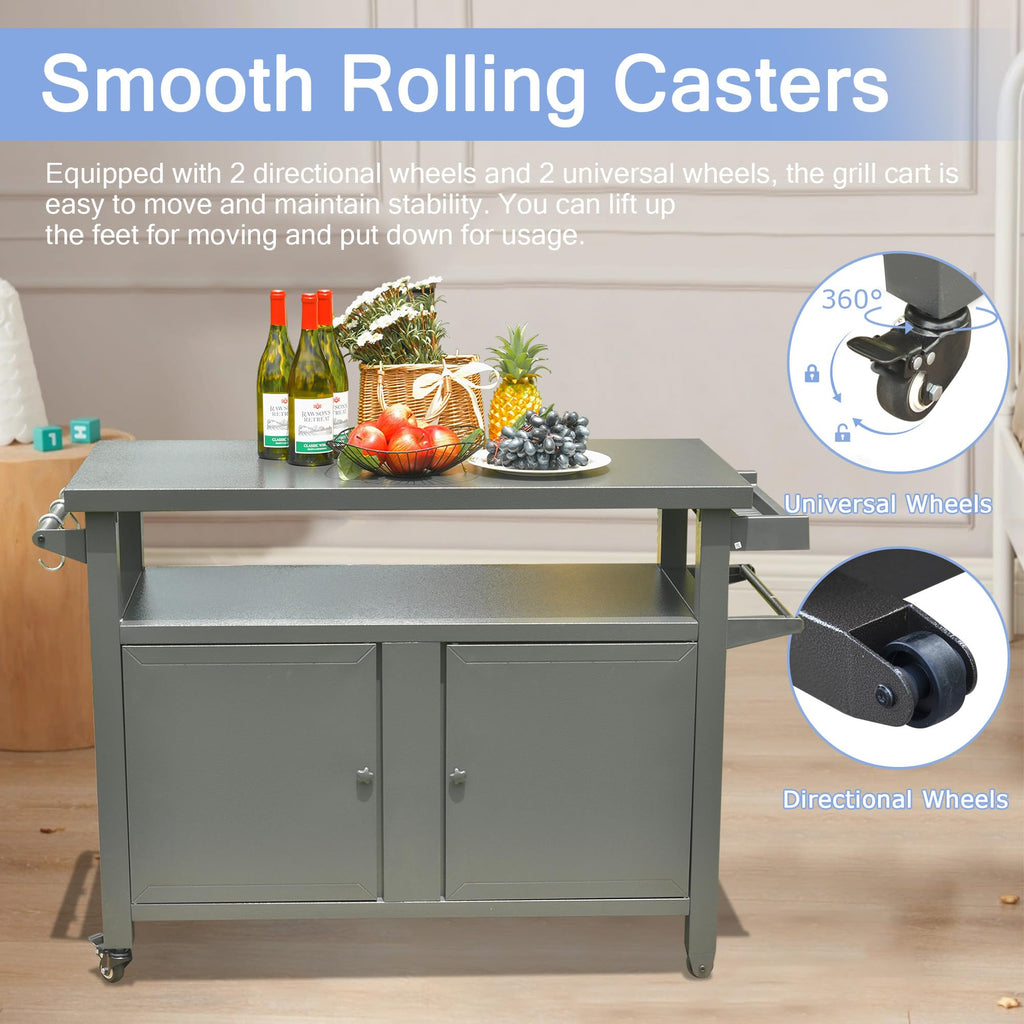 Grill cart interior storage