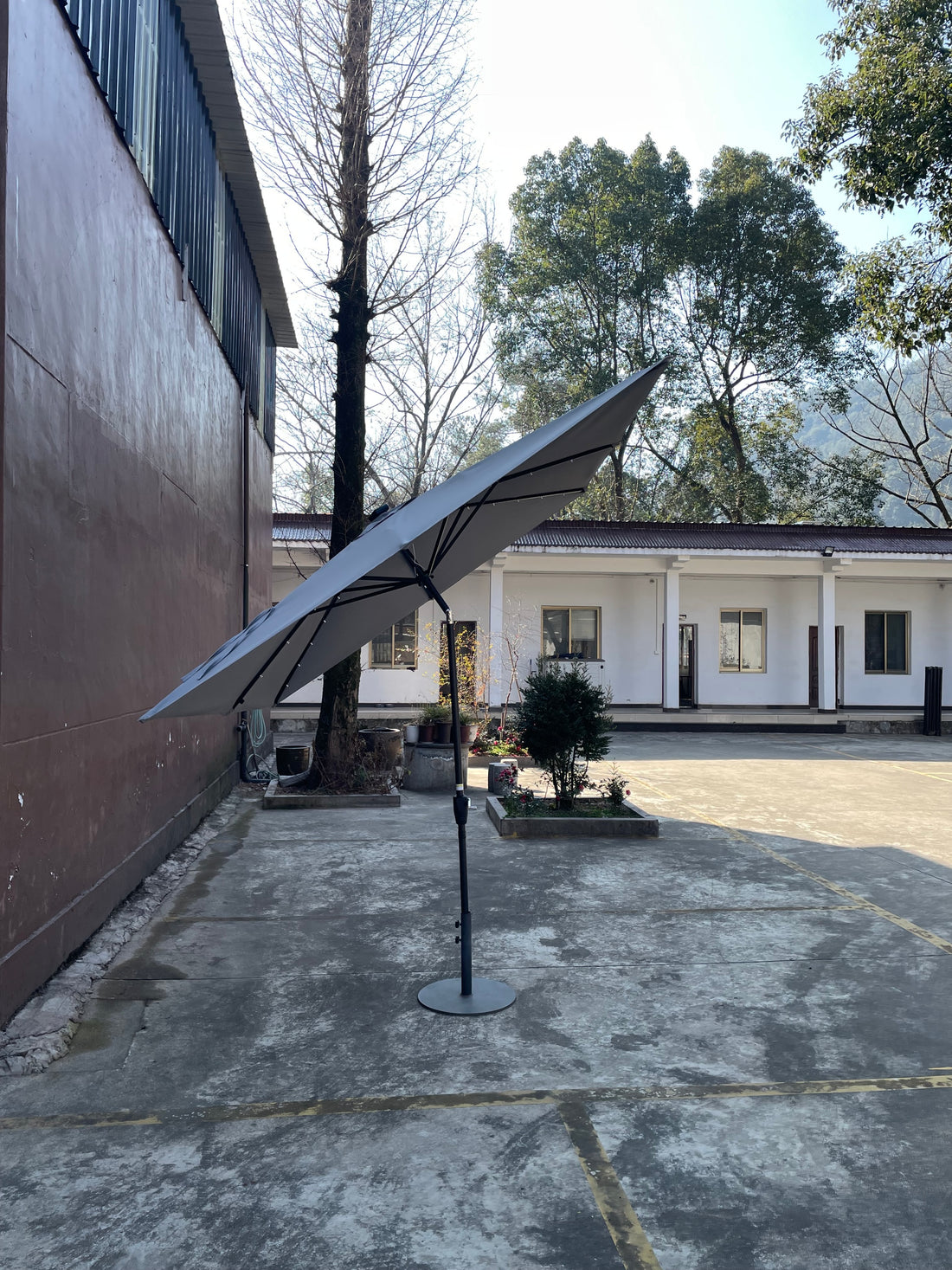 Outluma 8.2 ft Square Solar LED Patio Umbrella