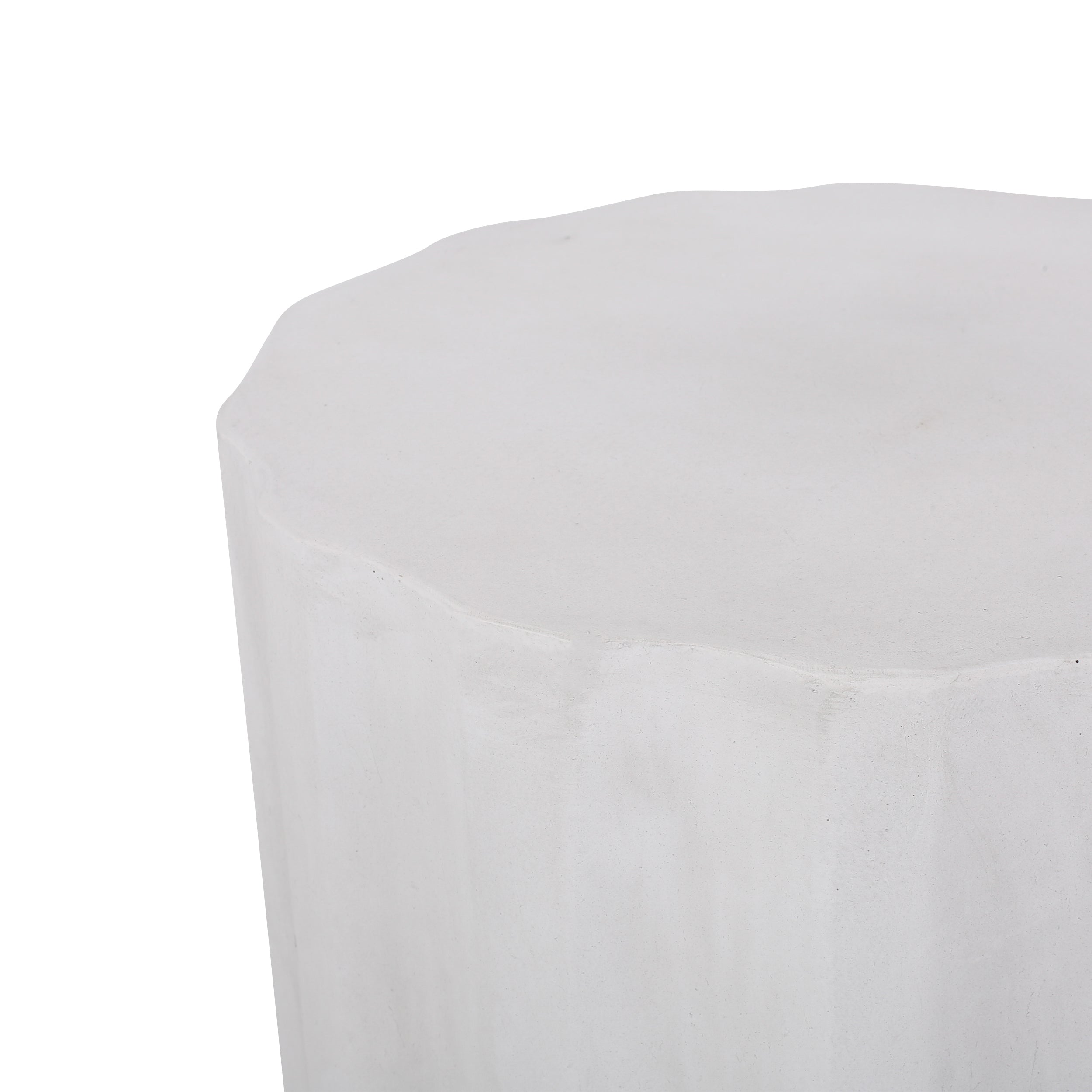 Concrete side table wave edge