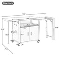 Foldable BBQ Cart with Trash Rack - Black