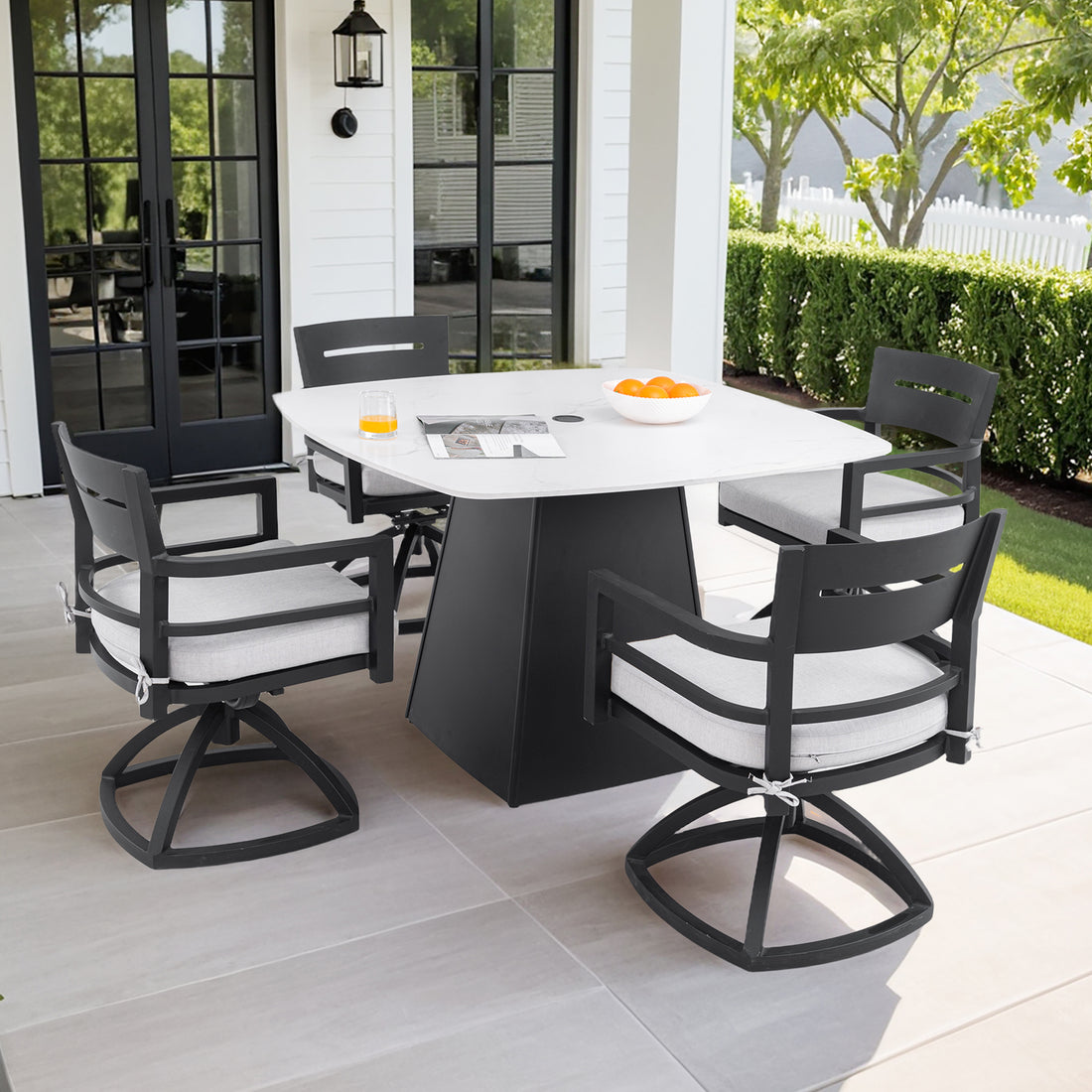 Outluma 5-Piece Sintered Stone Patio Dining Set