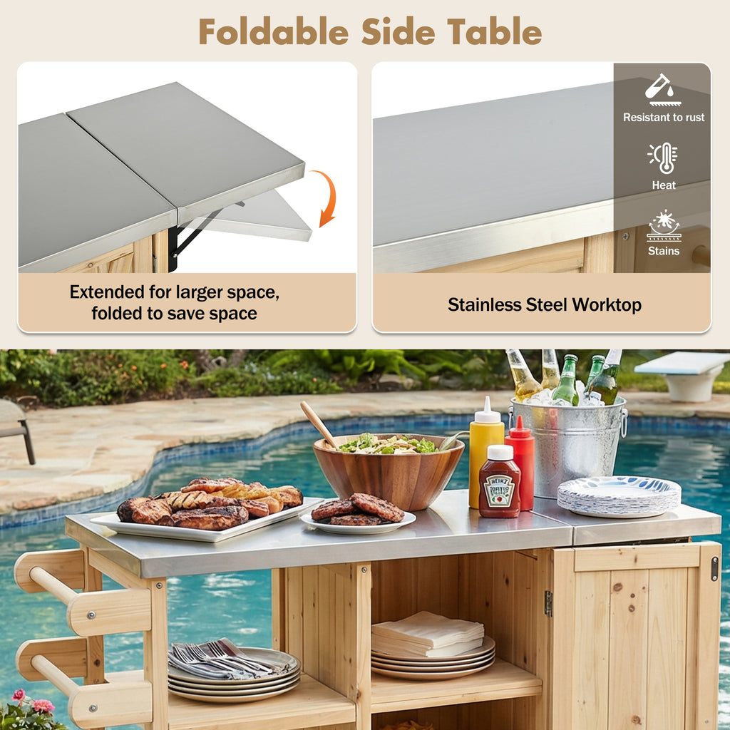 Foldable Outdoor Prep Station detail