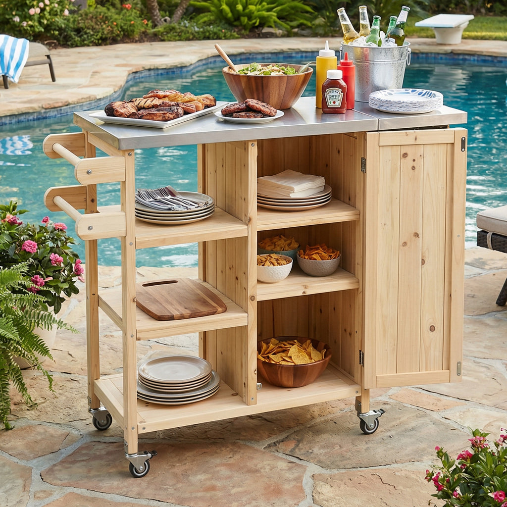 Foldable Outdoor Prep Station detail