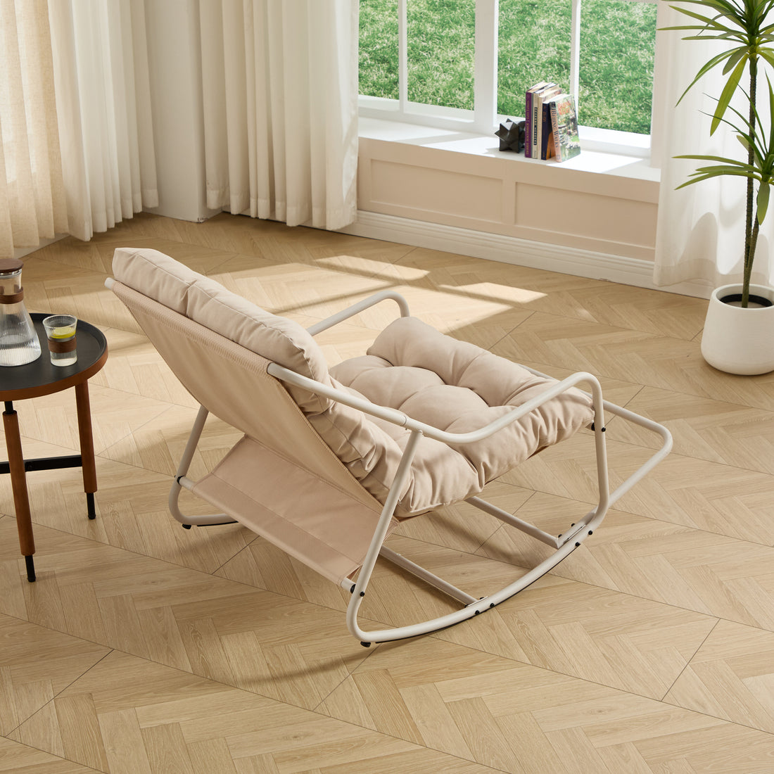 Outluma Cushioned Outdoor Rocking Chair - Beige