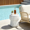 Concrete Double-Barrel Outdoor Side Table - Grey