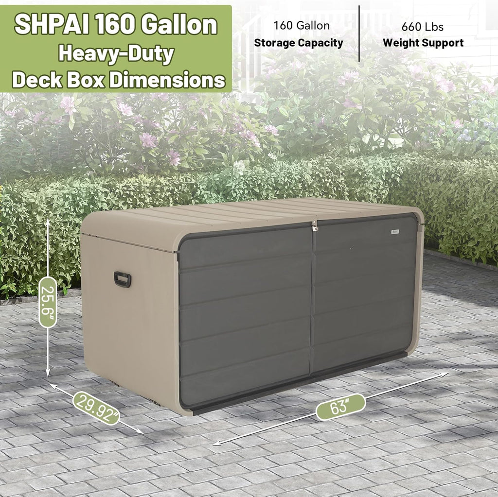 160 Gallon Resin Deck Box detail