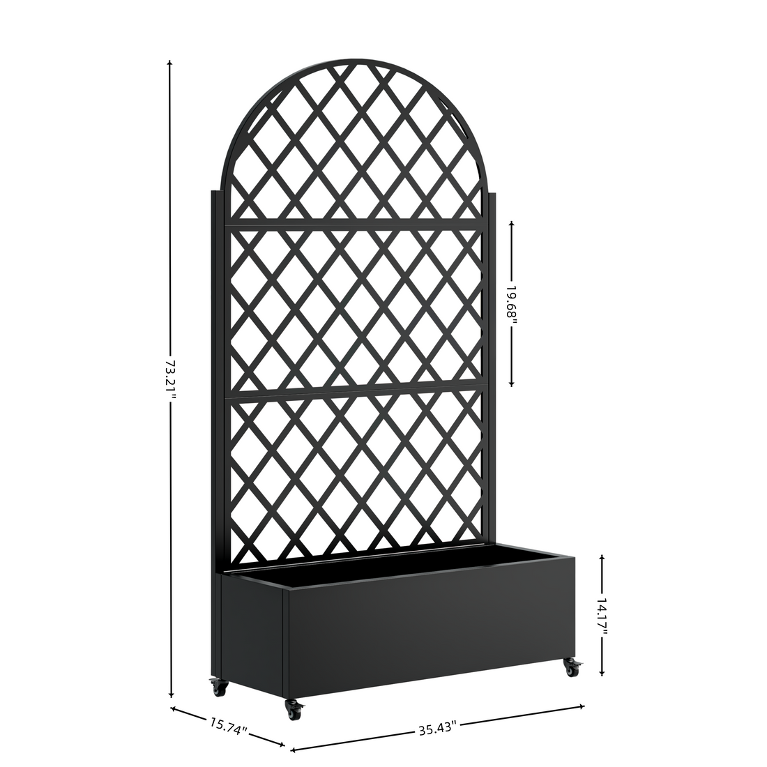 Outluma Round Metal Trellis Planter Box - 73 in