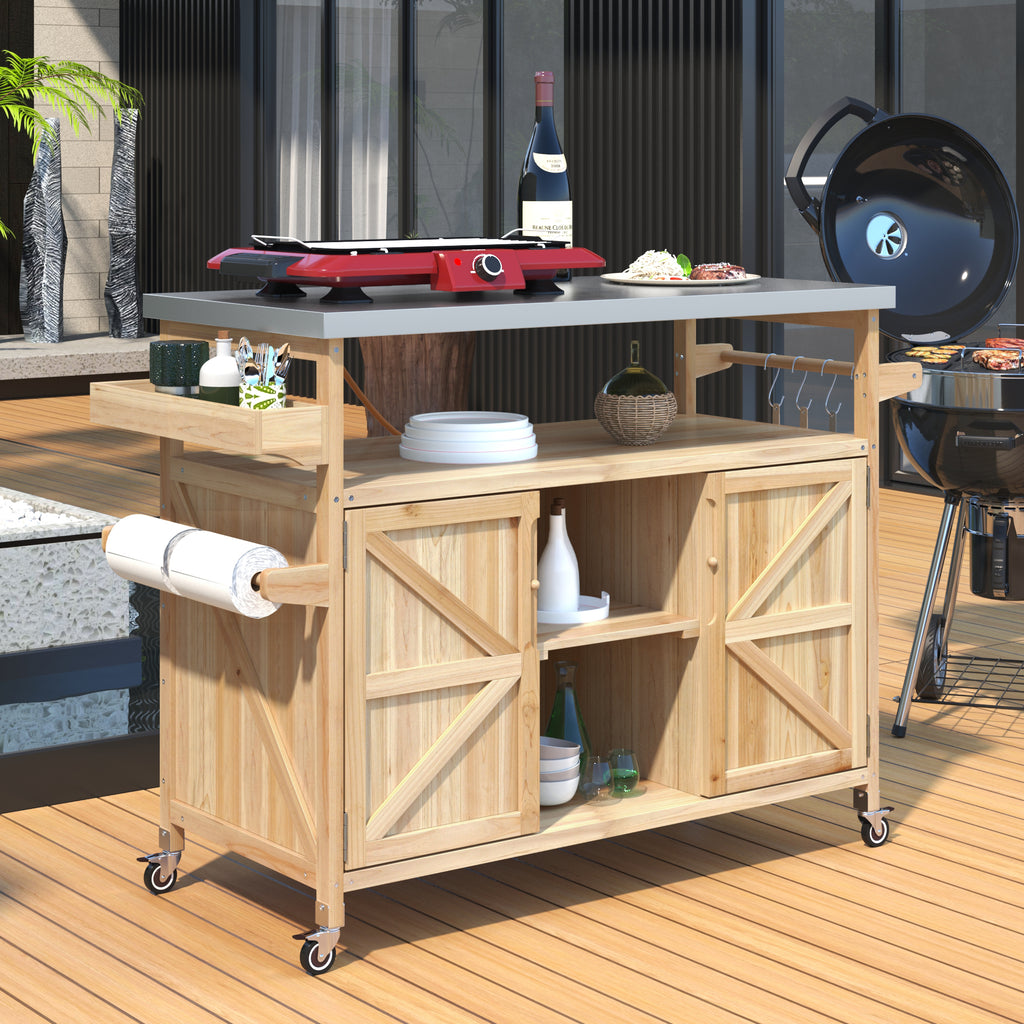 K&K Farmhouse Outdoor Kitchen Island detail