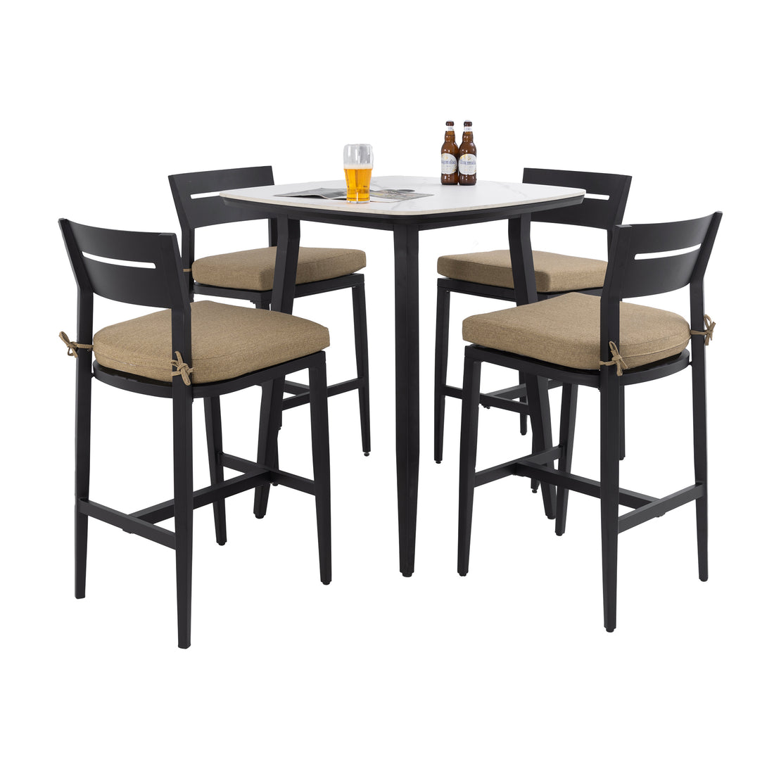 Outluma 5-Piece Aluminum Patio Bar Set