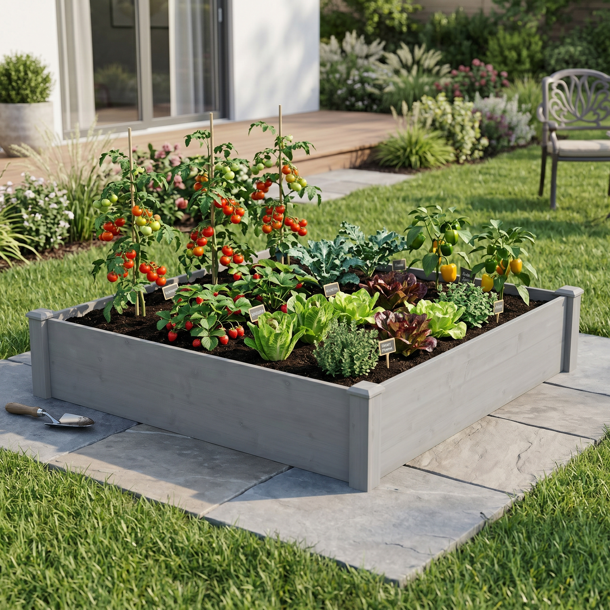 Wood Planter Box detail