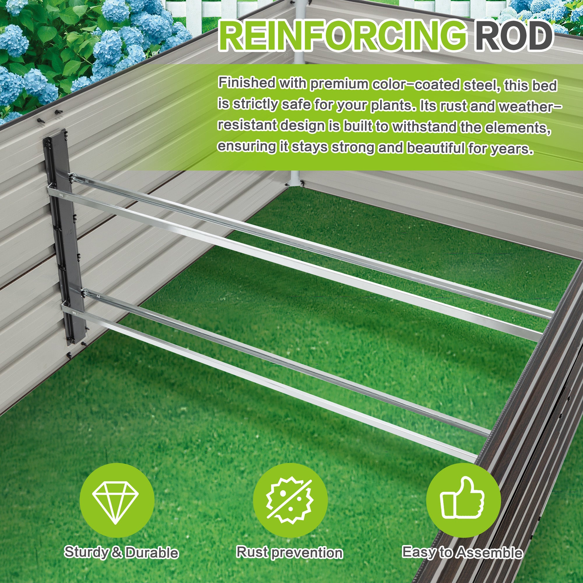 2-Pack Raised Garden Bed Kit detail