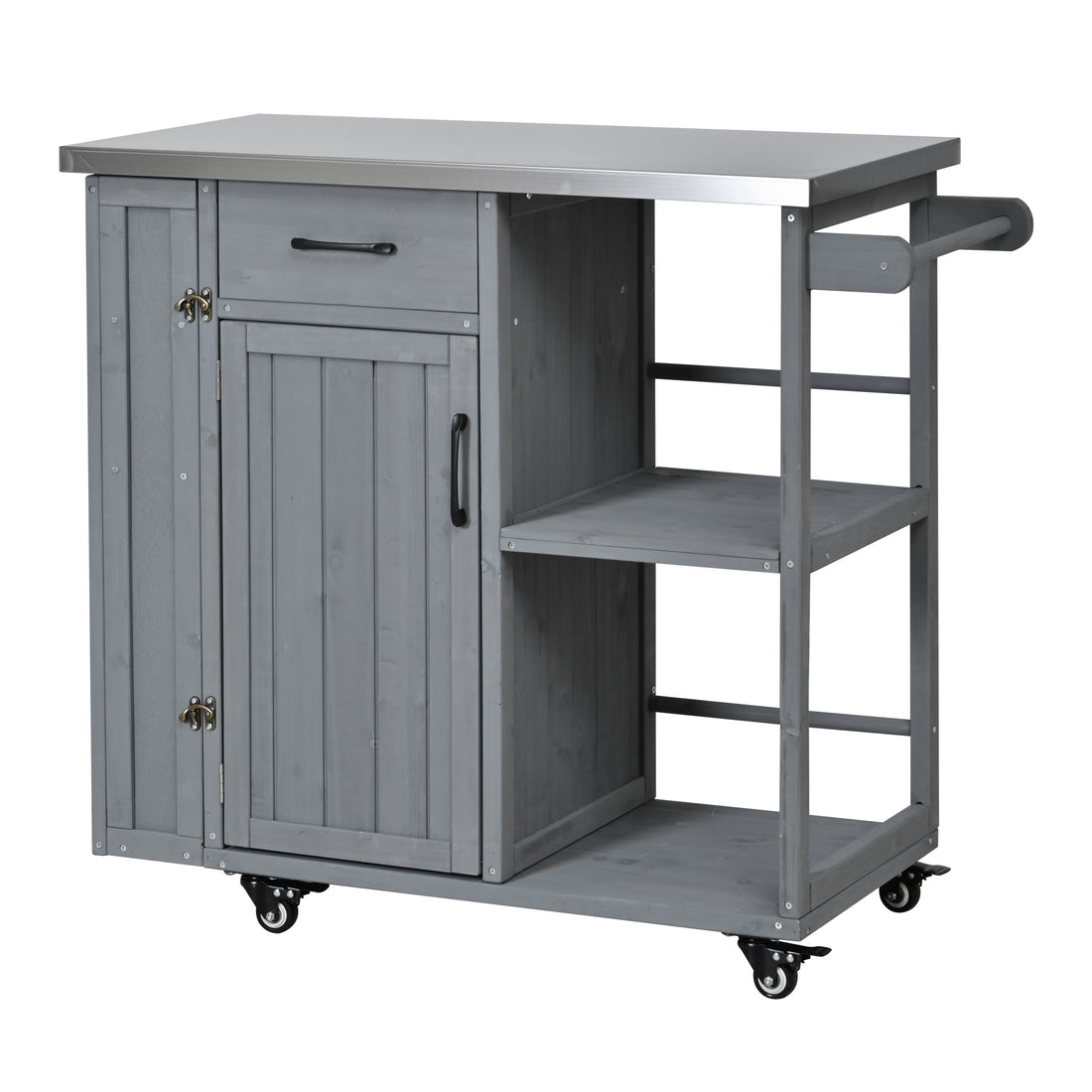 Outluma Fir Wood Outdoor Prep Station - Grey