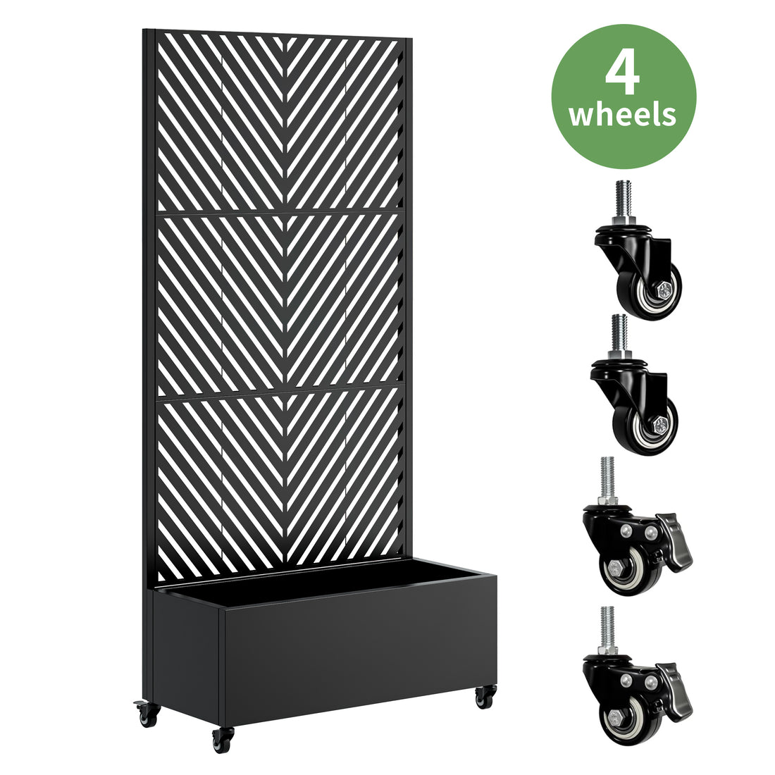Outluma Metal Trellis Planter Box with Wheels - 73 in