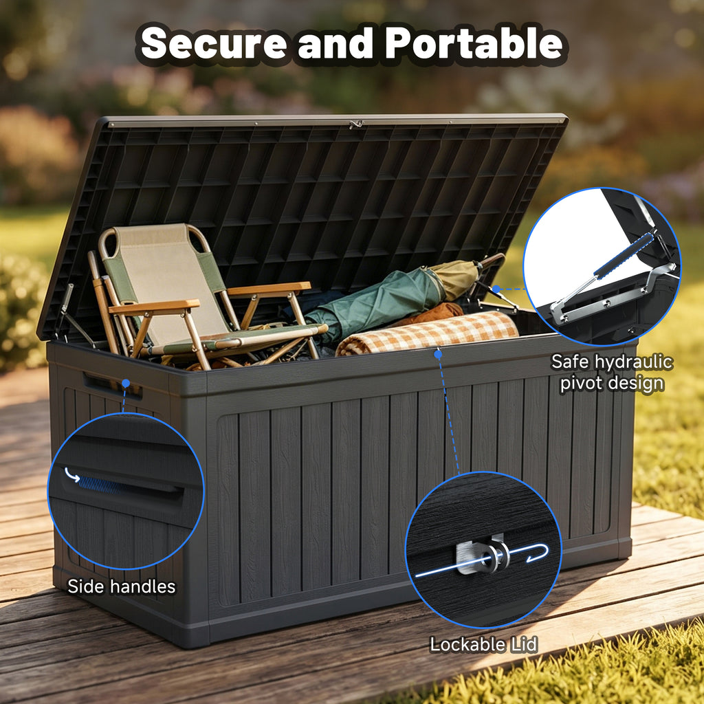 260 Gallon XXL Deck Box detail