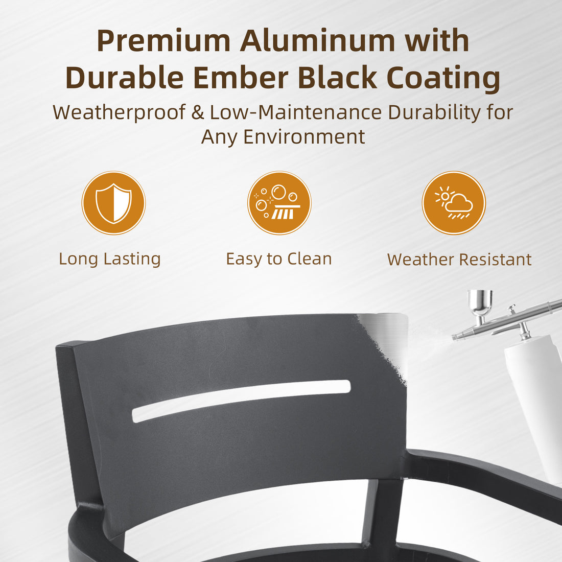 Outluma 5-Piece Sintered Stone Patio Dining Set