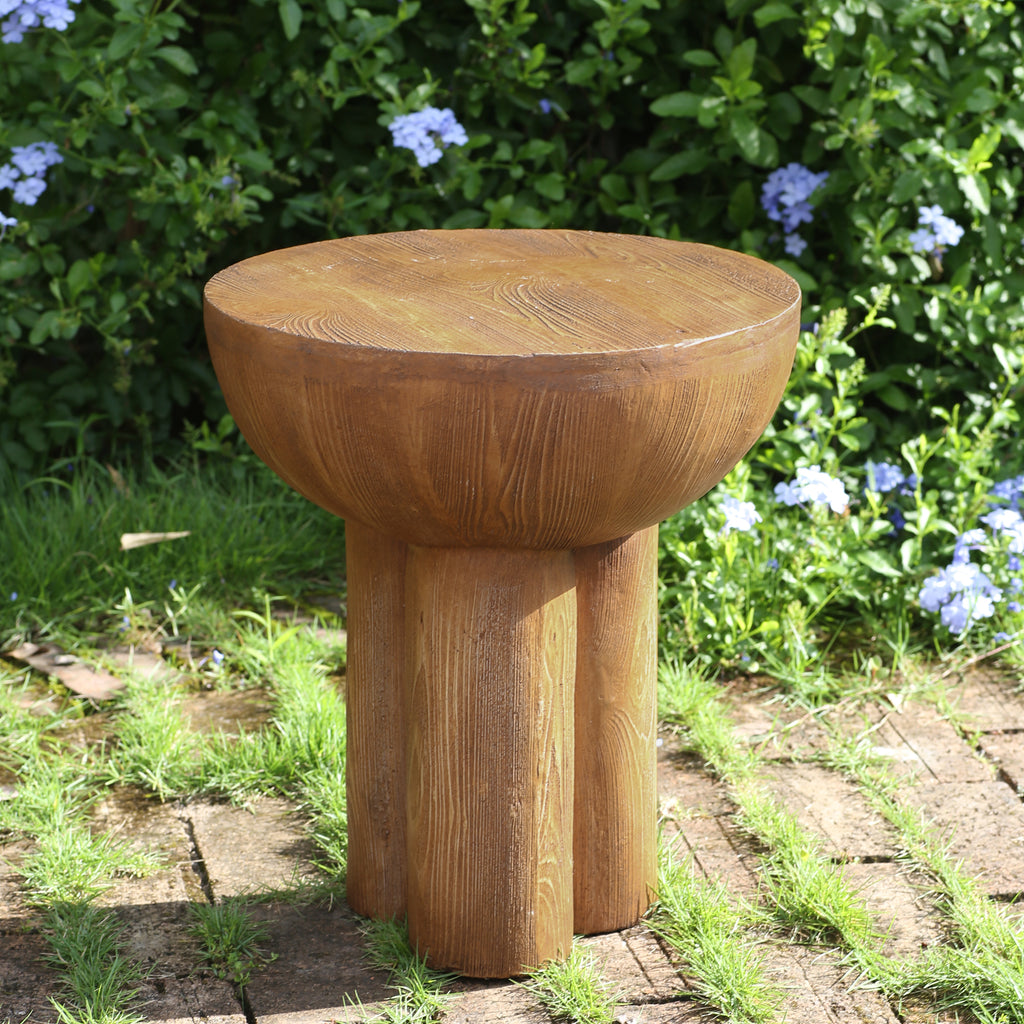 MGO side table on patio