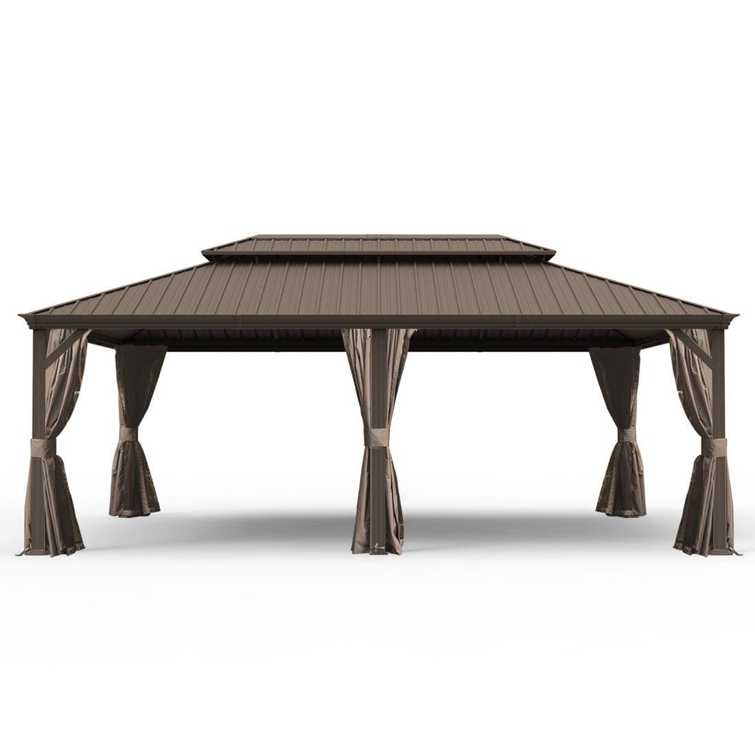 Outluma 14 x 24 Hardtop Gazebo with Curtains and Netting