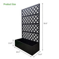Garden Arch with Lockable Gate - Black