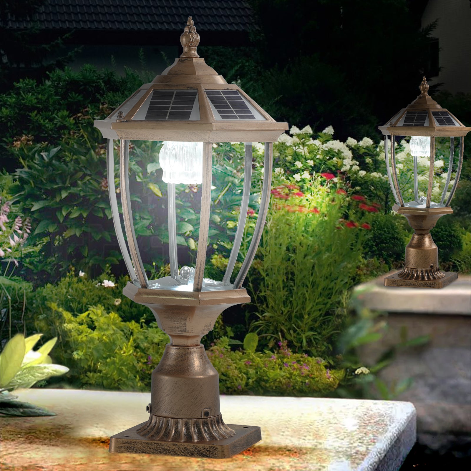 Golden Solar Lantern detail