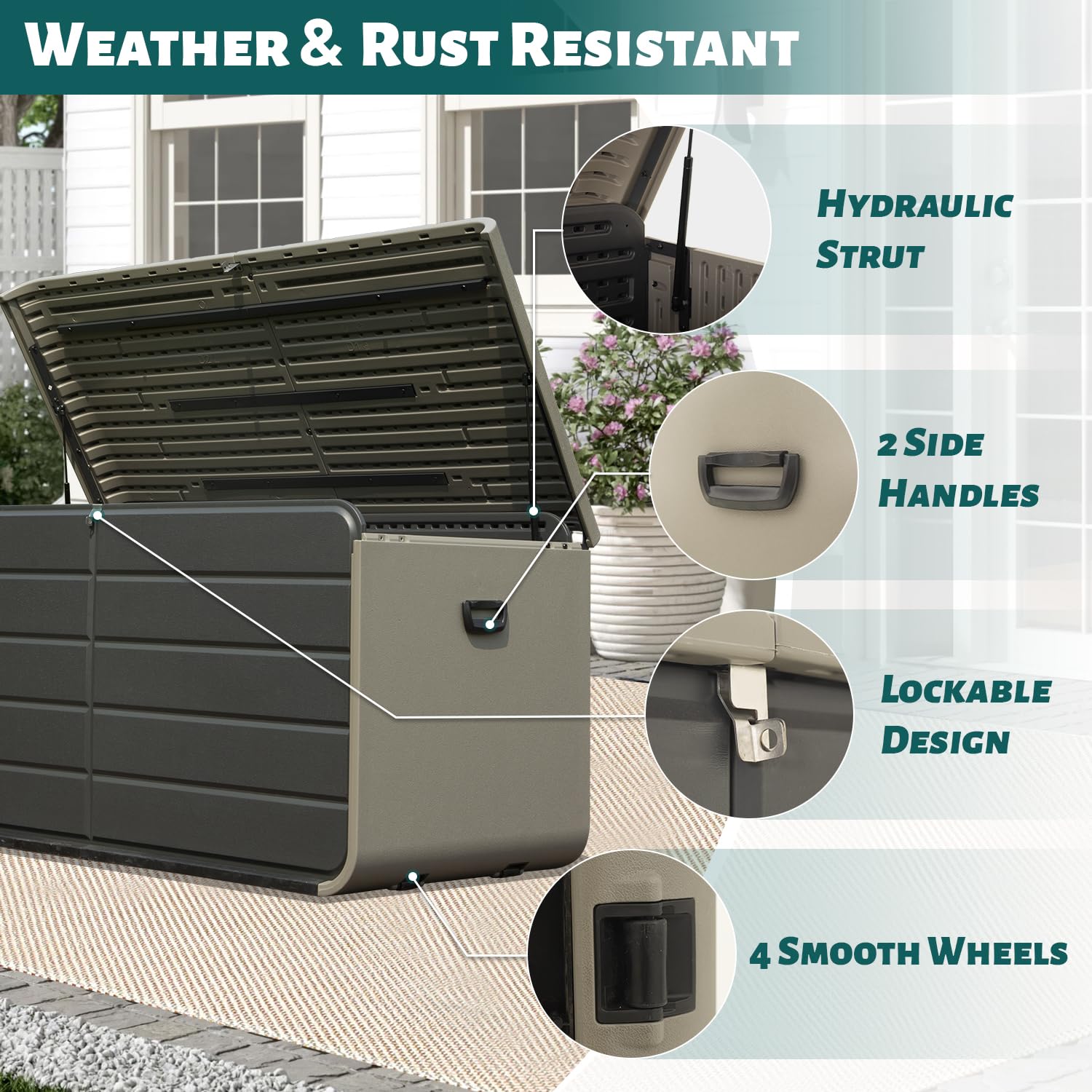 200 Gallon Hydraulic Deck Box detail