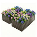 8x4 Woodgrain Galvanized Raised Garden Bed - Walnut