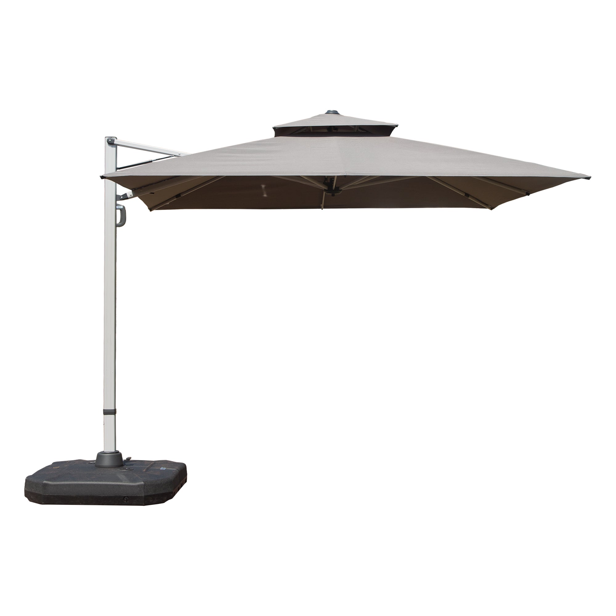 10x10 Square Cantilever Umbrella - Gray