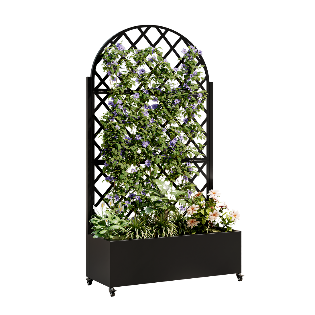Outluma Round Metal Trellis Planter Box - 73 in