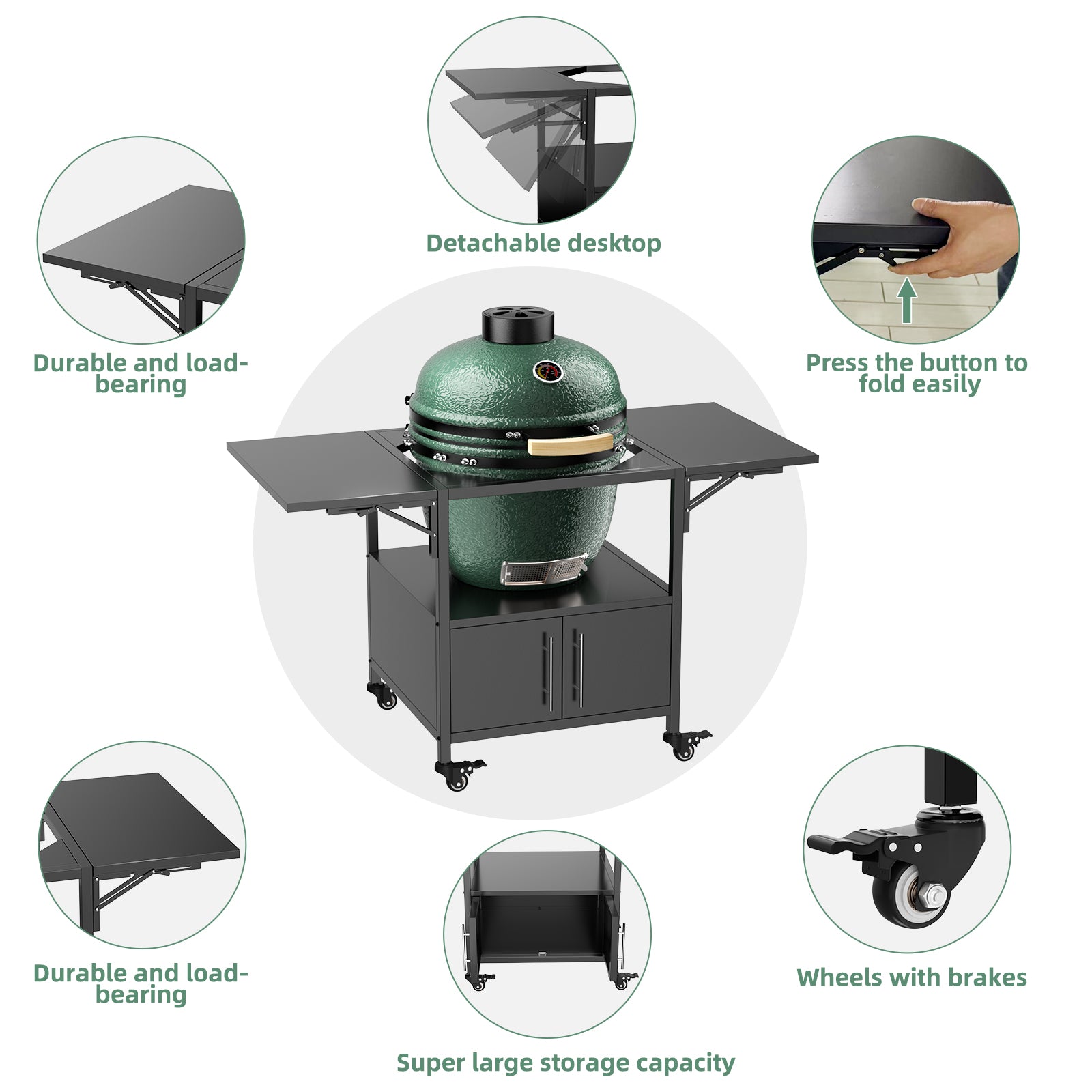 Grill cart storage box