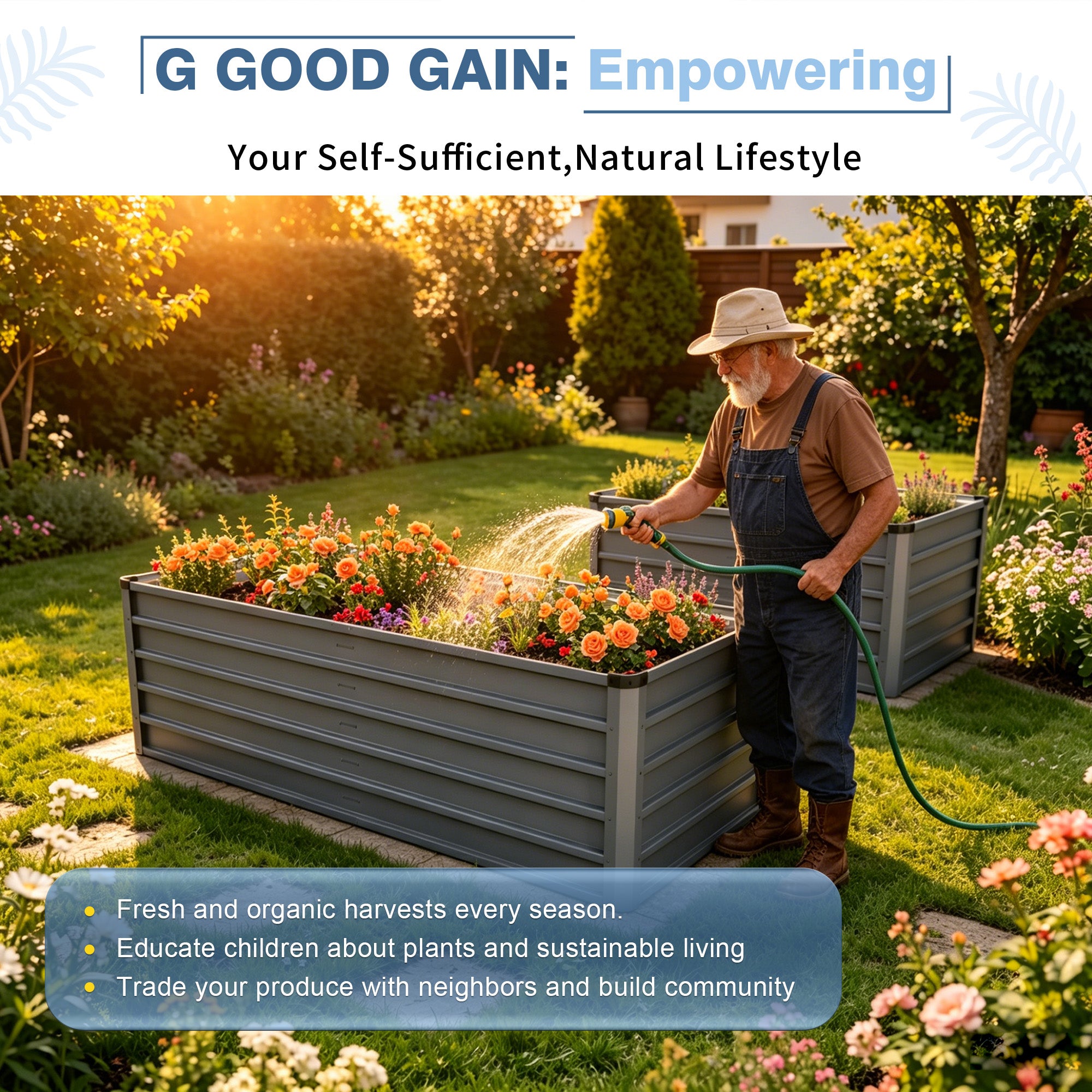 Galvanized Raised Garden Bed detail