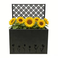 Tall Trellis Planter 47 inch - Black Iron