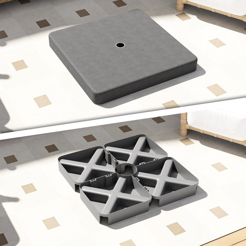 Outluma Cantilever Umbrella Base Weight Set with Cover