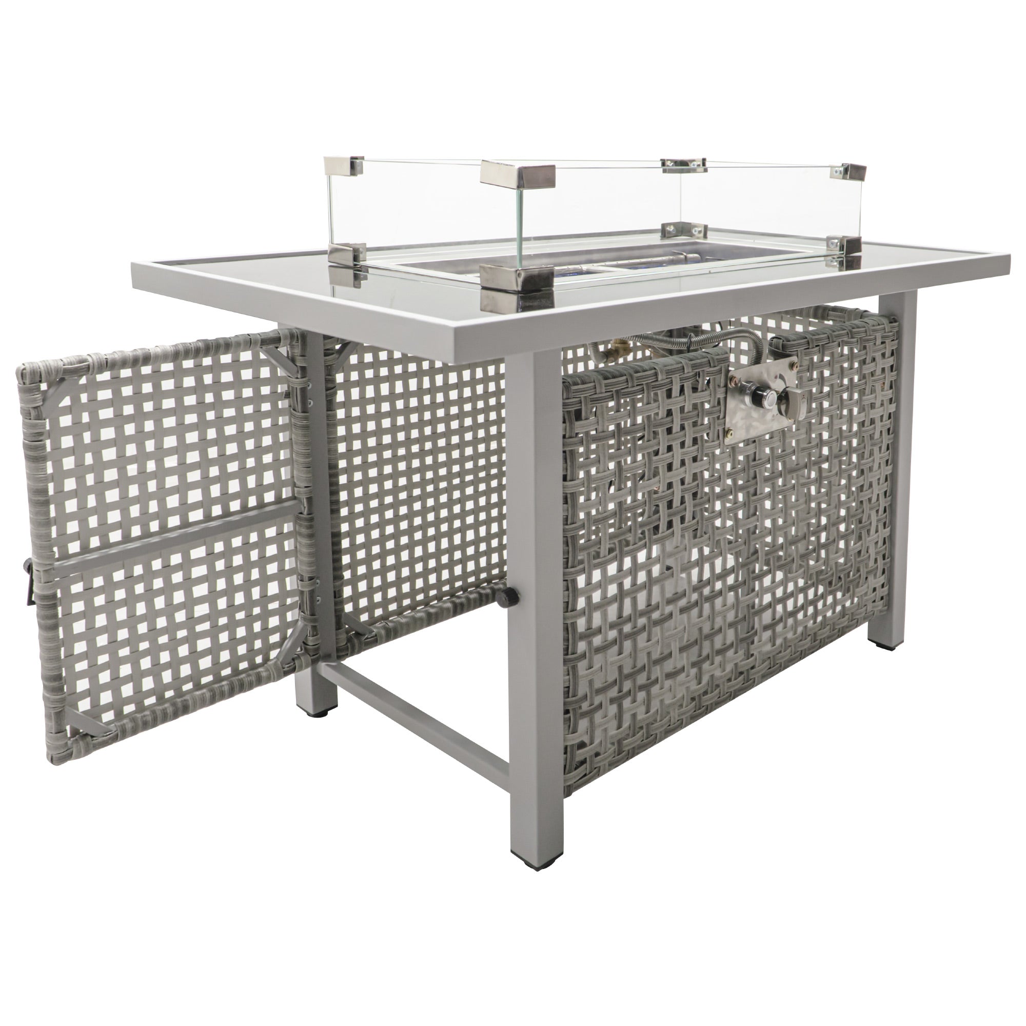 Fire pit table burner detail