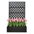 Tall Trellis Planter Box - Black Iron