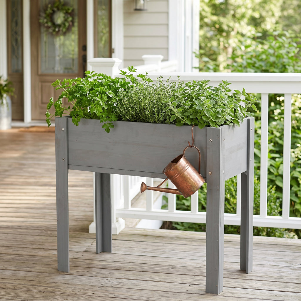 Elevated Wood Garden Bed detail