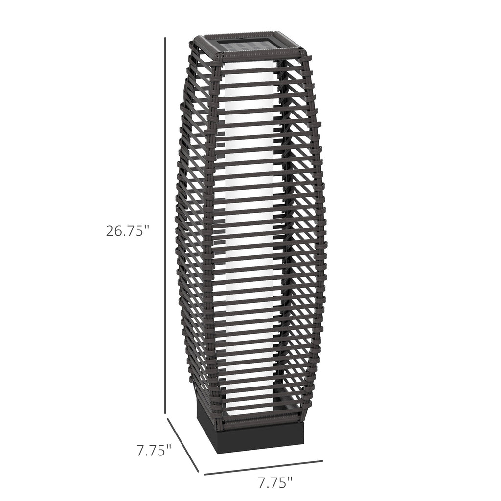 Solar Rattan Floor Lantern detail