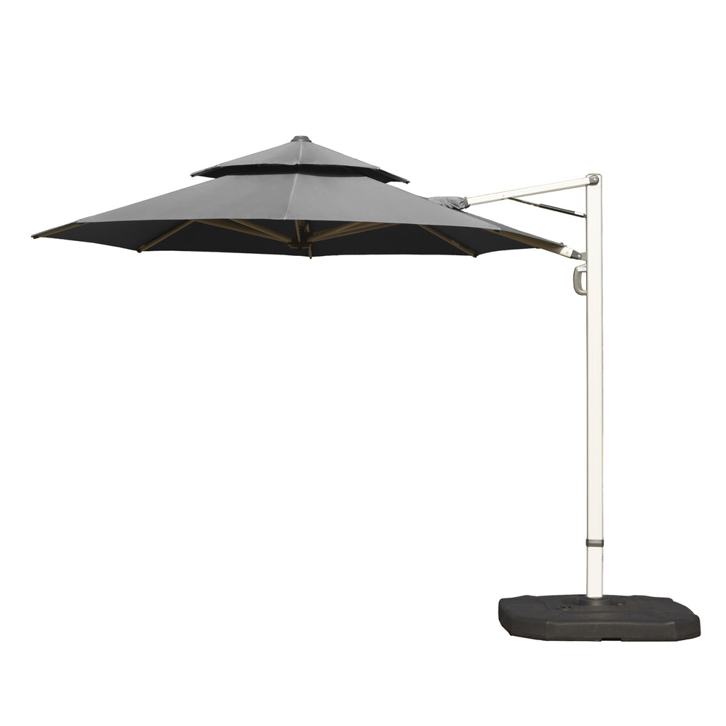 Round Offset Cantilever Umbrella - Gray
