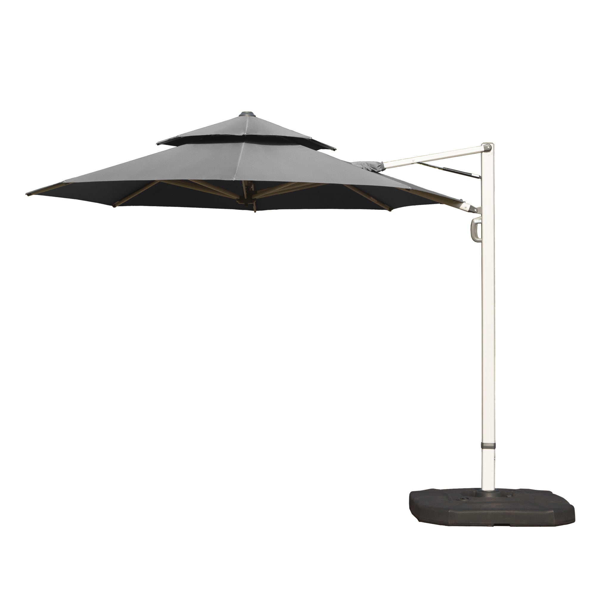 Round Offset Cantilever Umbrella - Gray