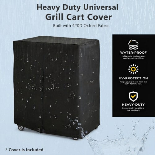 39.5-Inch Outdoor Grill Prep Cart with Weather Cover - image 8